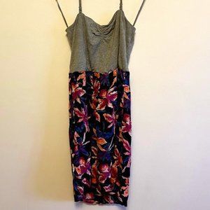ROXY Strapless Halter Floral Print Dress